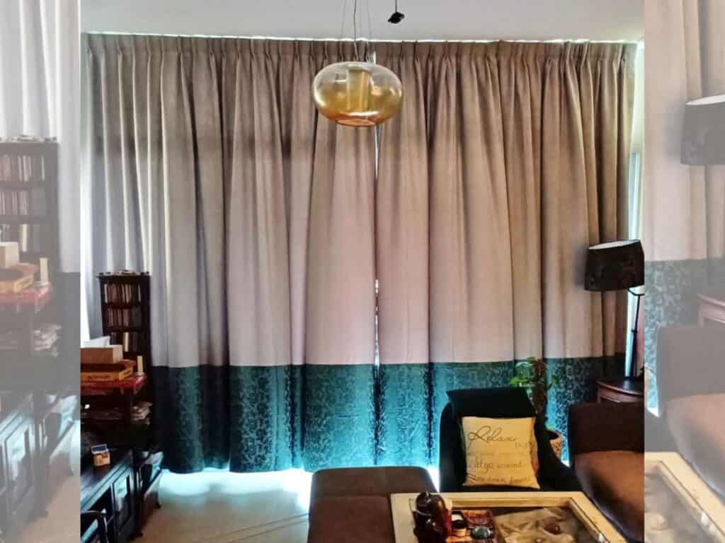 Two Tone Dimout Night Curtains